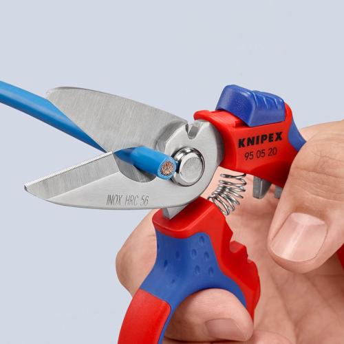 Knipex SB Angled Electricians Scissors / Shears Multi-component Grips 160mm 95 05 20